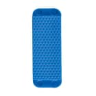 ABB Electrification - Utvendig merkesystem for kabelskap, blått skilt Blank, pose a 10stk, blå bakgrunn hvit skrift