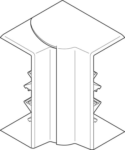 Maxeta - Logix 160x50 innvendig hjørne justérbart, Polarhvitt