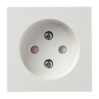 Elko - L381 Sentralplate for enkel stikkontakt uten jord S1012PT Polarhvit