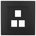 Elko - ELKO Plus tom senterplate for 3xKeystone, for innfelling, sort