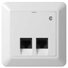 Elko - ELKO RS16 modularuttak 2X8 kat.6 UTP, LSA terminering, for innfelling polarhvit