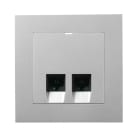 Elko - Vegguttak Plus 2XRJ45/UTP Cat6 I Alu Veggkontakt