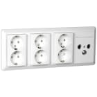 Elko - STIKK S1091 PT stikk m/jord Polarhvit