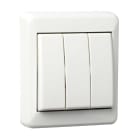 Elko - H16 / 1+1+1 Påvegg bryter Polarhvit