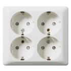 Elko - RS1084 PT 4 veis stikk m/jord Polarhvit