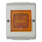 Elko - S16 / 2 Påvegg vanntett bryter m/lys Polarhvit