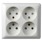 Elko - RS1044 PT stikk 4 veis u/jord Polarhvit