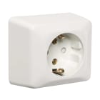 Elko - RS1013 PT stikk m/jord Påvegg Polarhvit