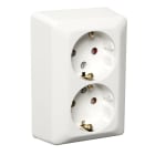 Elko - RS1090 PT / stikk m/jord Påvegg Polarhvit