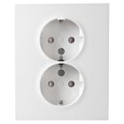 Elko - ELKO Plus dobbel stikk innfelt m/jord Polarhvit