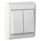 Elko - RS16/6-6 Påvegg bryter Polarhvit