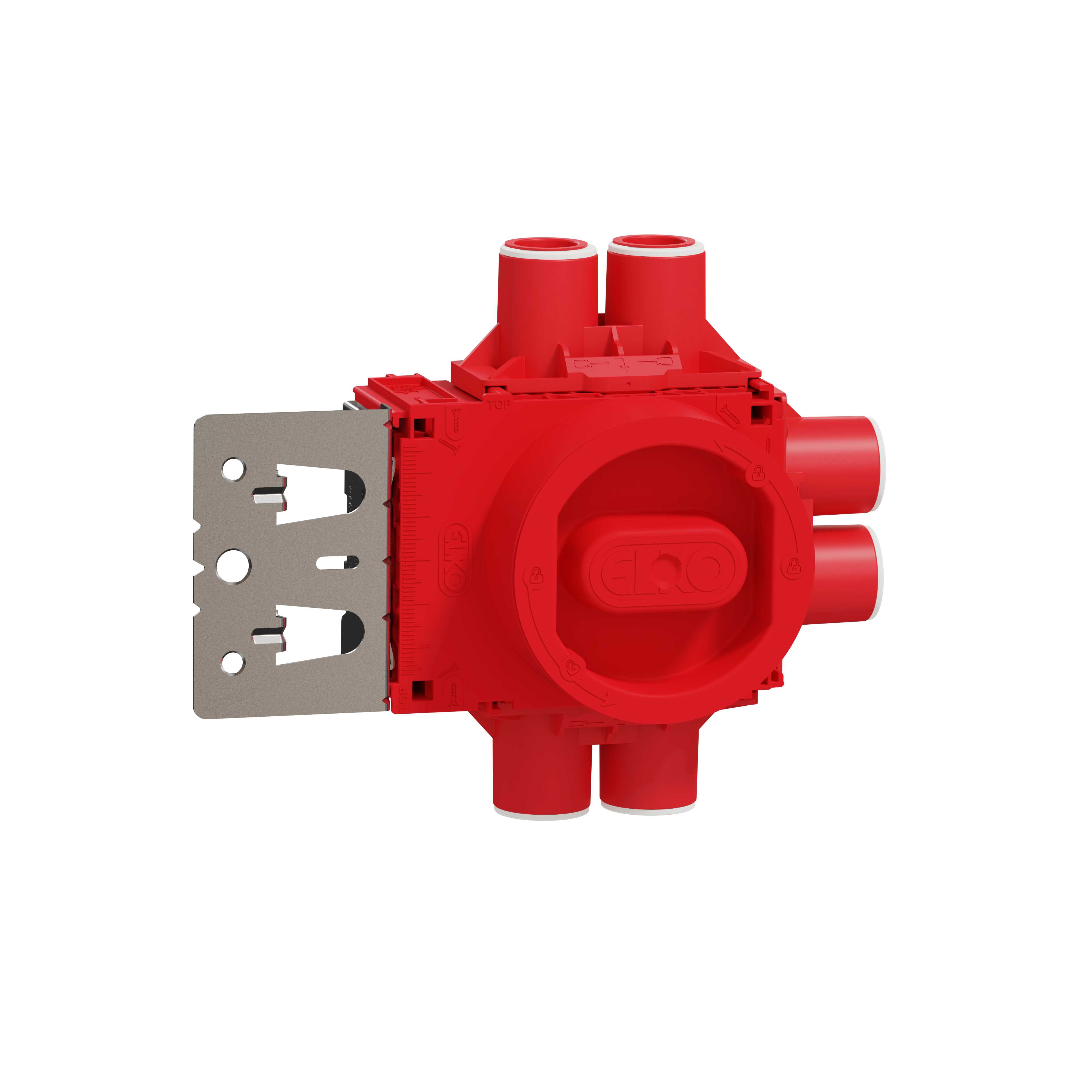 Elko - Flexi+ innfelt boks høy ring med 6 løp for platetykkelse 24-51mm