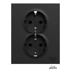 Elko - ELKO Havplast Plus dobbel stikkontakt innfelt med jord, barnevern og delt sokkel