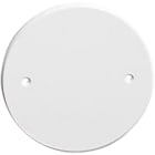 Elko - RS Renhvit rundt dekklokk i plast for standard veggboks.