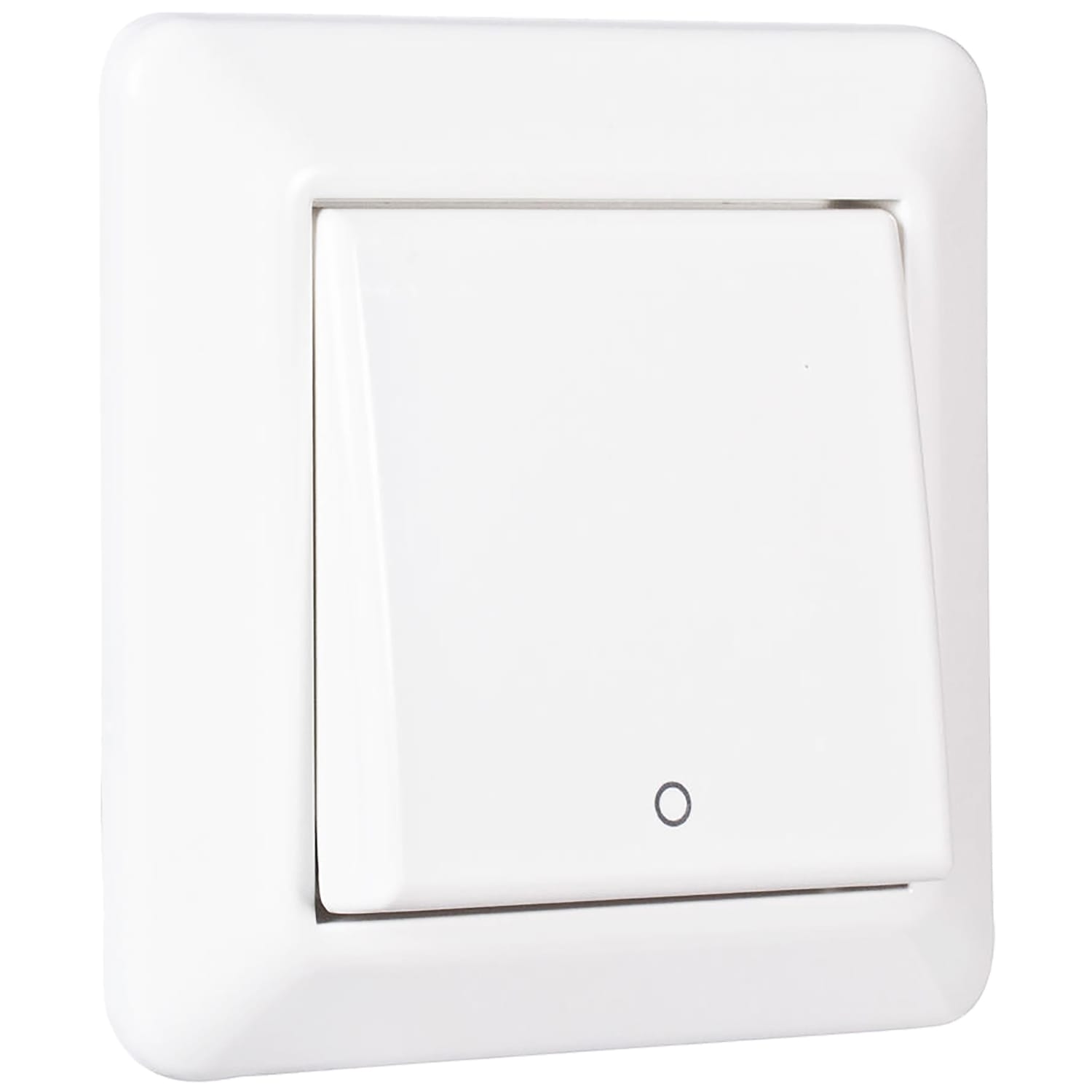 Elko - RS Renhvit innfelt 2 polt bryter med hurtigklemme, benyttes der det er krav om topolt brudd