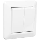 Elko - RS Renhvit dobbel vekselvender med hurtigklemme, benyttes for å styre 2 soner på 2 steder