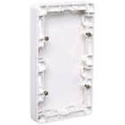 Elko - RS Renhvit 20mm dobbel påveggskappe for bruk med innfelt utstyr som ønskes montert påvegg