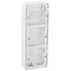 Elko - RS Renhvit 35mm trippel påveggskappe for bruk med innfelt utstyr som ønskes montert påvegg