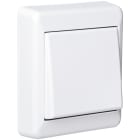 Elko - RS Renhvit utenpåliggende 1-polet bryter for lysstyring i f.eks stue, soverom eller gang