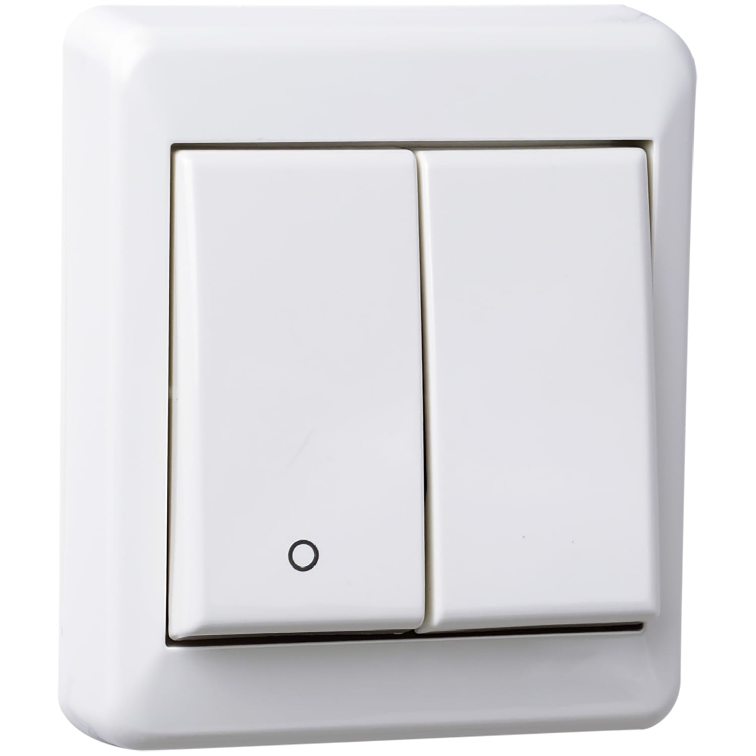 Elko - RS Renhvit 2+1 polet bryter utenpåliggende for bruk der det ønskes lysstyring f.eks utelys/ganglys