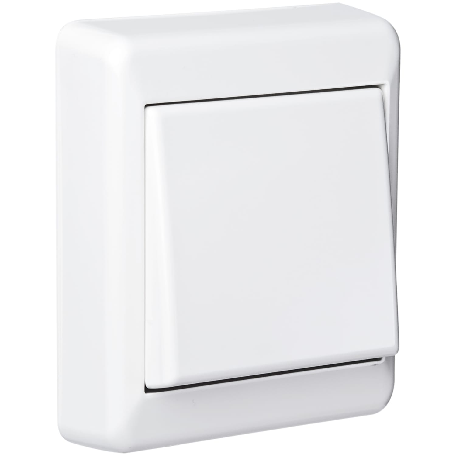 Elko - RS Renhvit vekselvender påvegg med hurtigklemme, benyttes for å skru av/på lyset fra to steder.