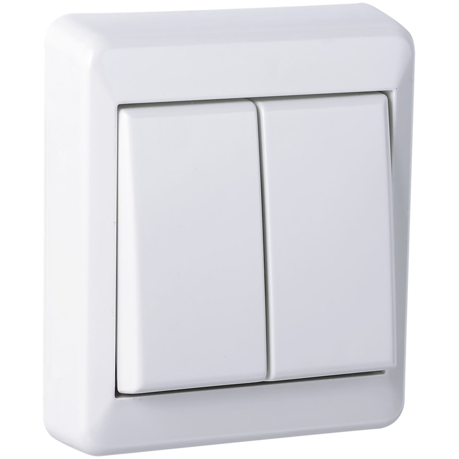 Elko - RS Renhvit utenpåliggende dbl vekselvender benyttes der det ønskes styring av to soner to steder