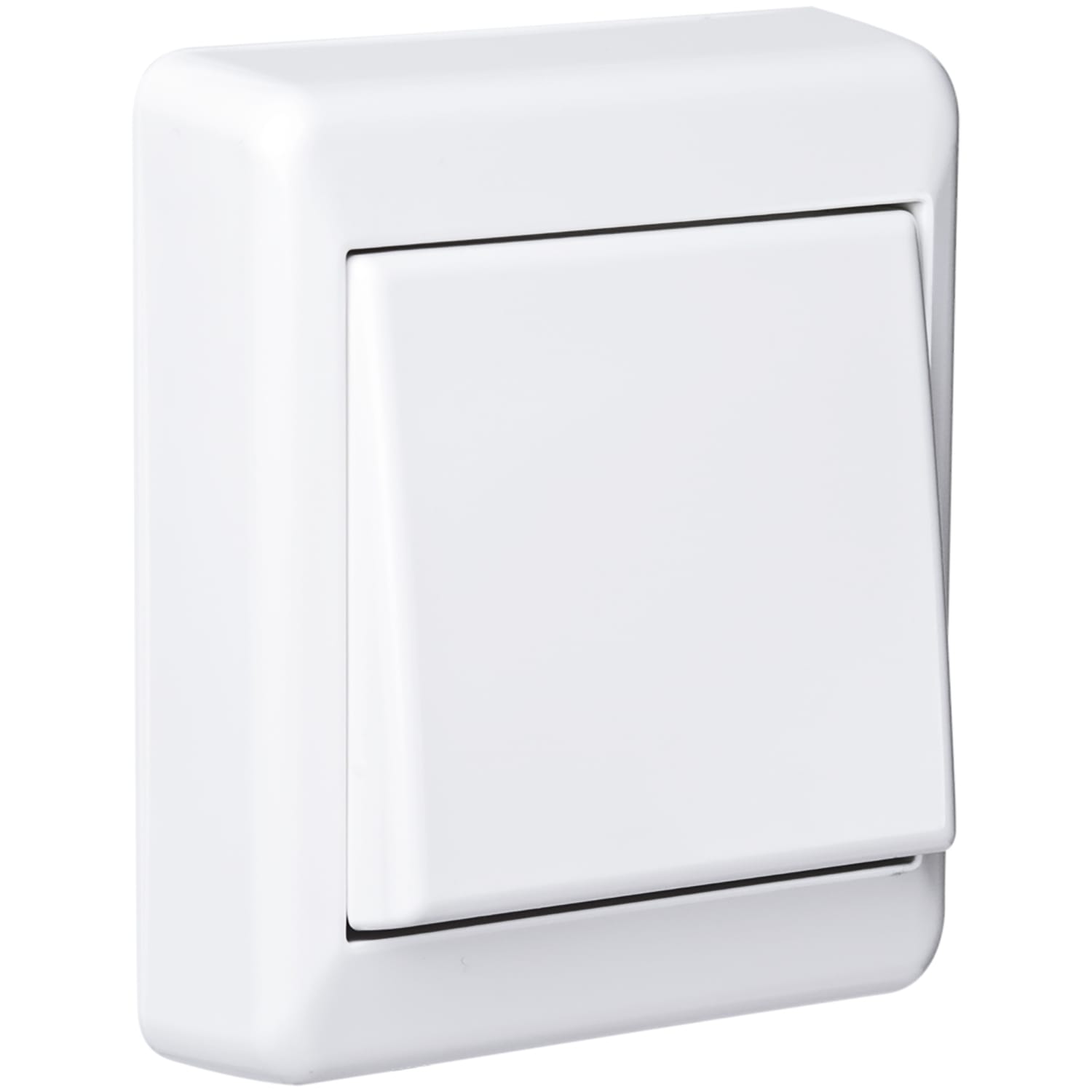 Elko - RS Renhvit utenpåliggende topolet vekselvender benyttes der det ønskes lysstyring fra to steder.