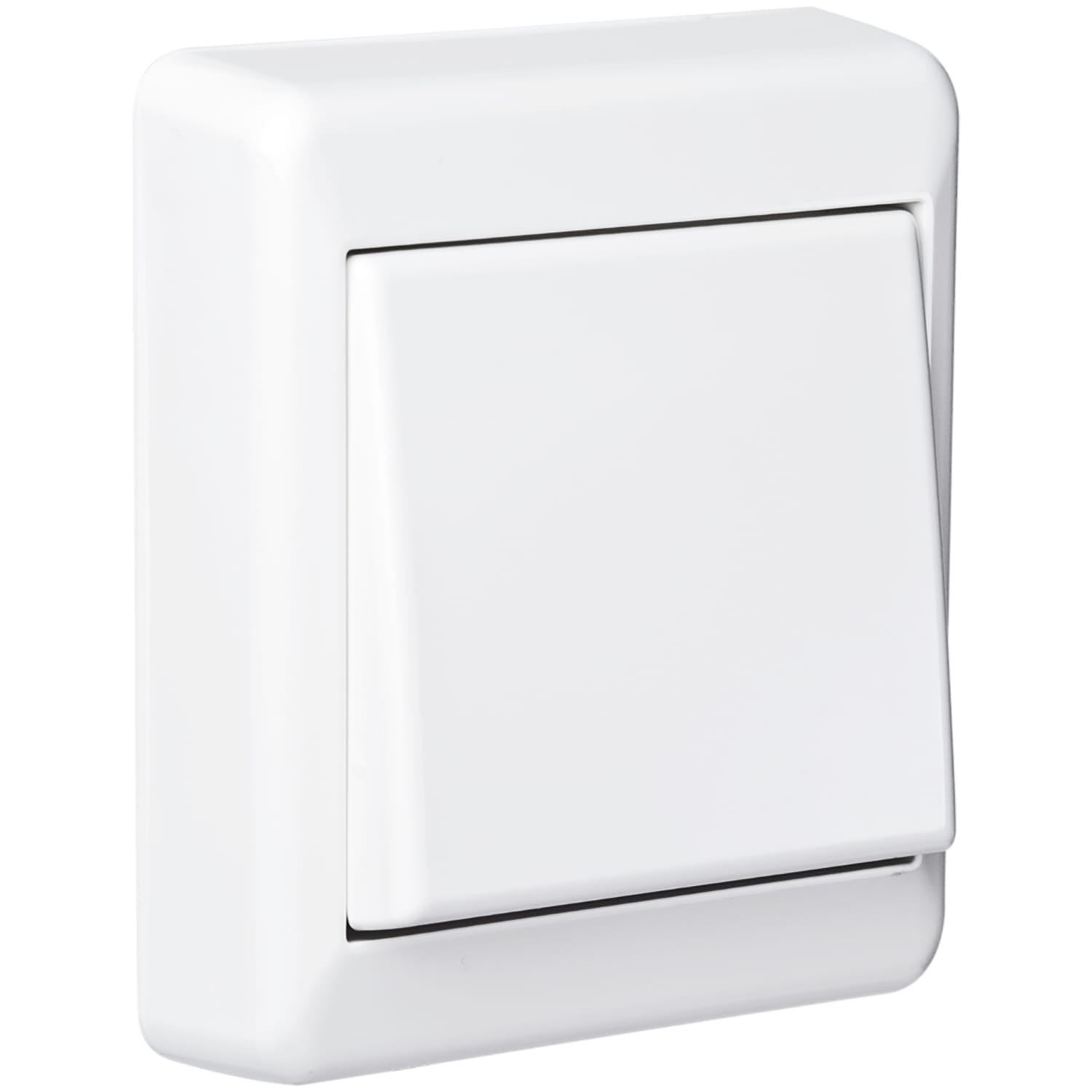 Elko - RS Renhvit 1 polet påveggsbryter med hurtigklemme, benyttes for f.eks til å slå en lampe av og på.