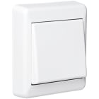 Elko - RS Renhvit 1 polet påveggsbryter med hurtigklemme, benyttes for f.eks til å slå en lampe av og på.