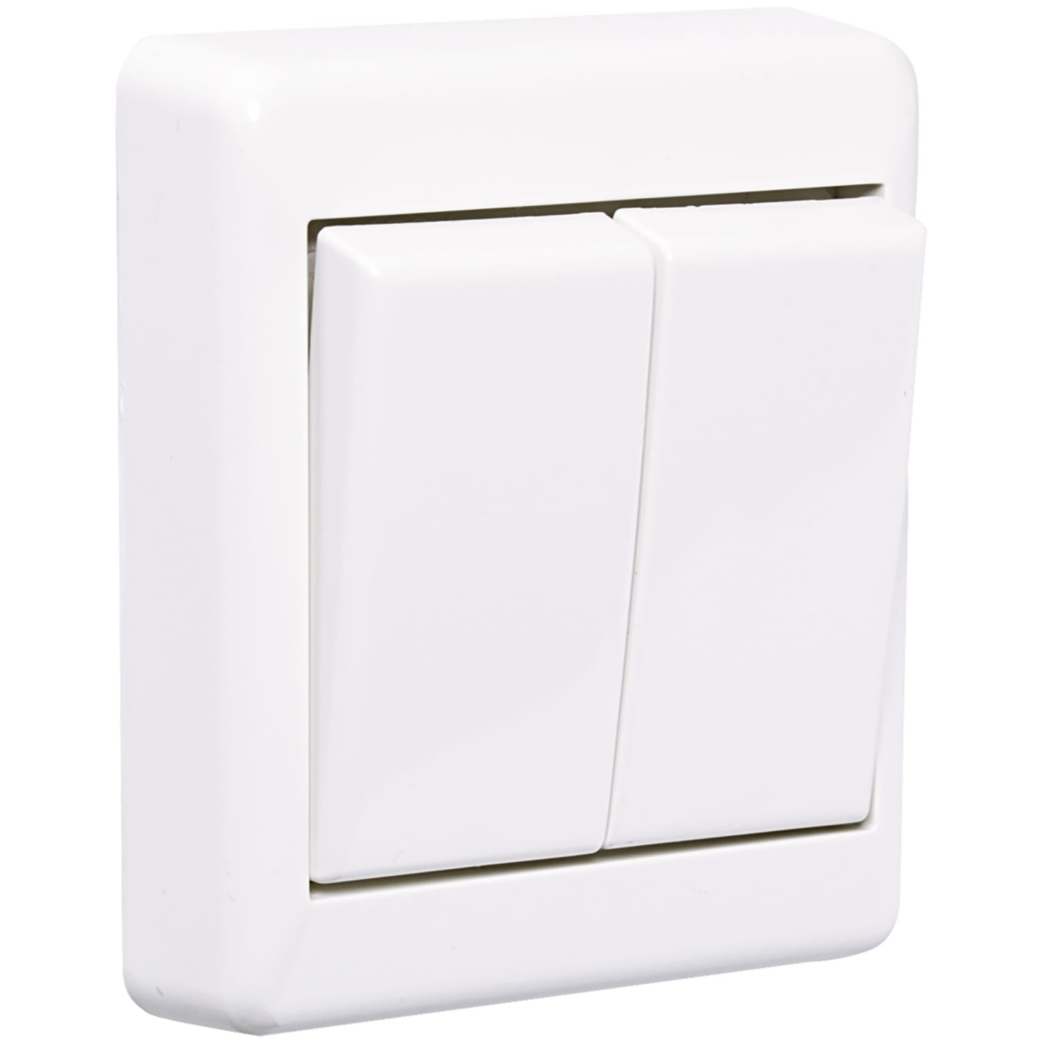 Elko - RS Renhvit dobbel vekselvender med hurtigklemme, brukes for å slå av og på lyset to steder