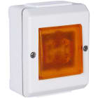 Elko - RS Renhvit IP55 1 polet bryter med lys for bruk i våte og fuktige miljøer