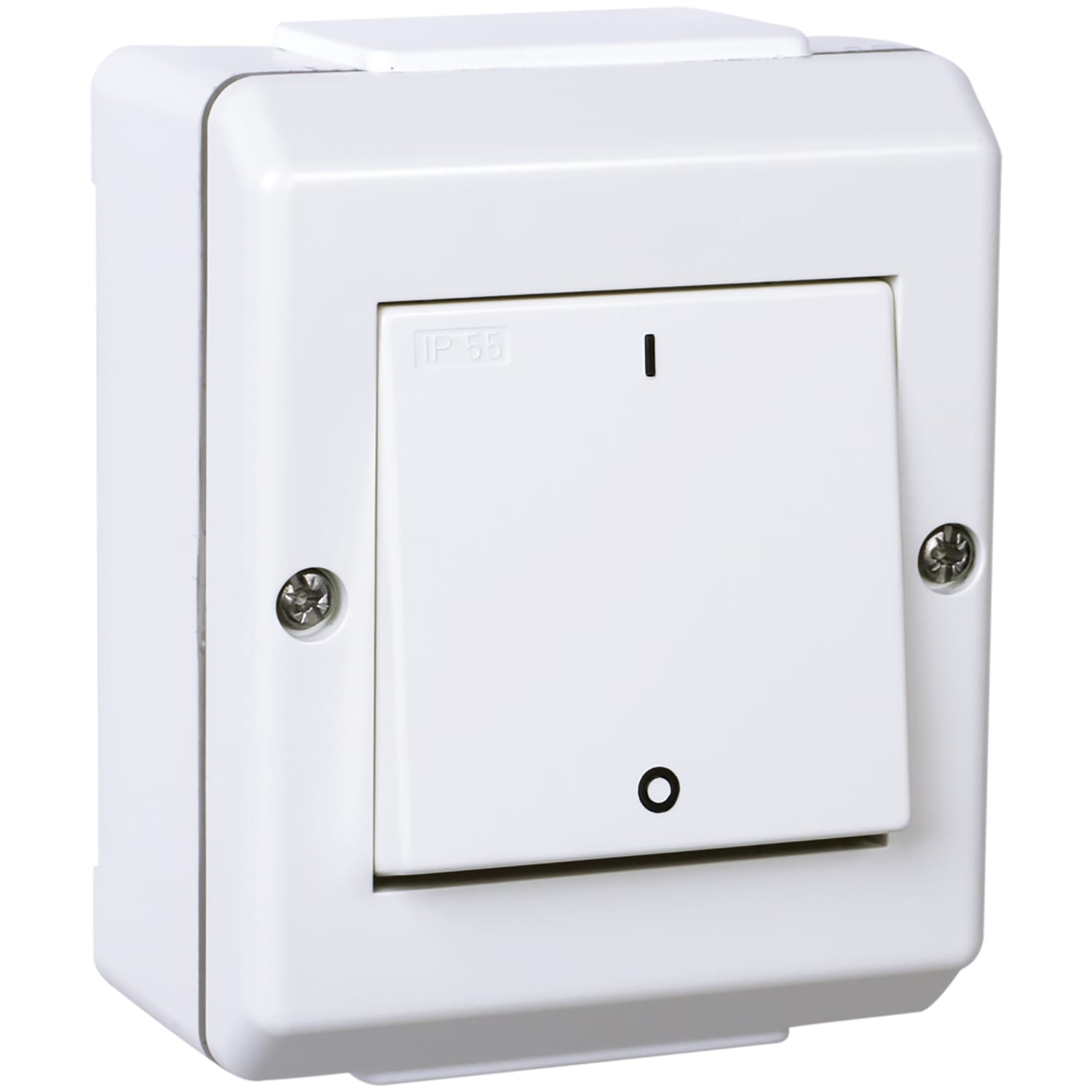 Elko - RS Renhvit IP55 2 polet bryter for bruk i våte og fuktige miljøer der det er krav om 2 polet brudd