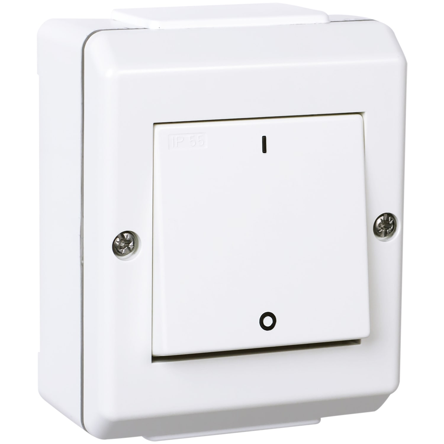 Elko - RS Renhvit IP55 2 polet impbryter for bruk i våte/fuktige miljøer der det er krav om 2 polet brudd