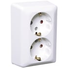 Elko - RS Renhvit kappe for dobbel stikkontakt påvegg