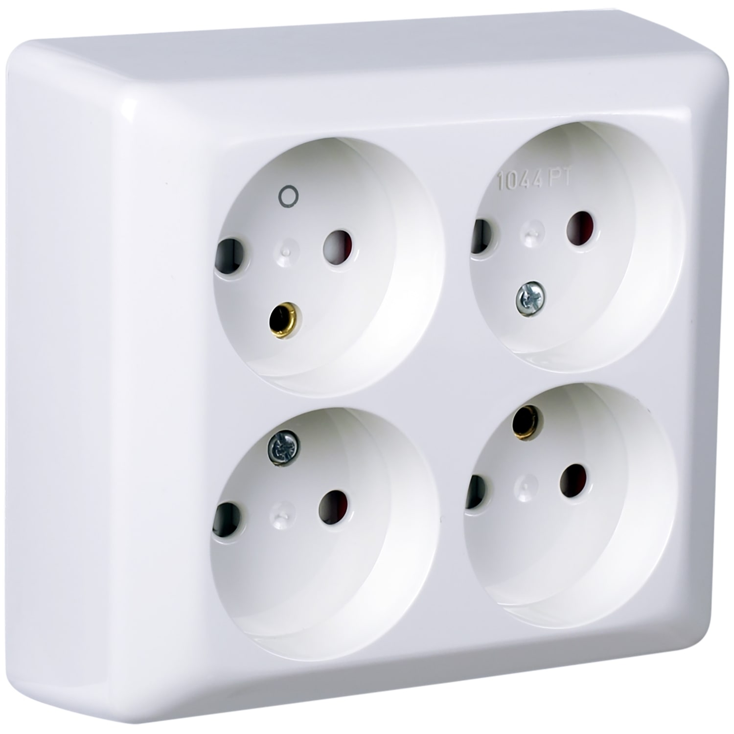 Elko - RS Renhvit 4 veis stikkontakt uten jord benyttes der det er behov for mange uttak.