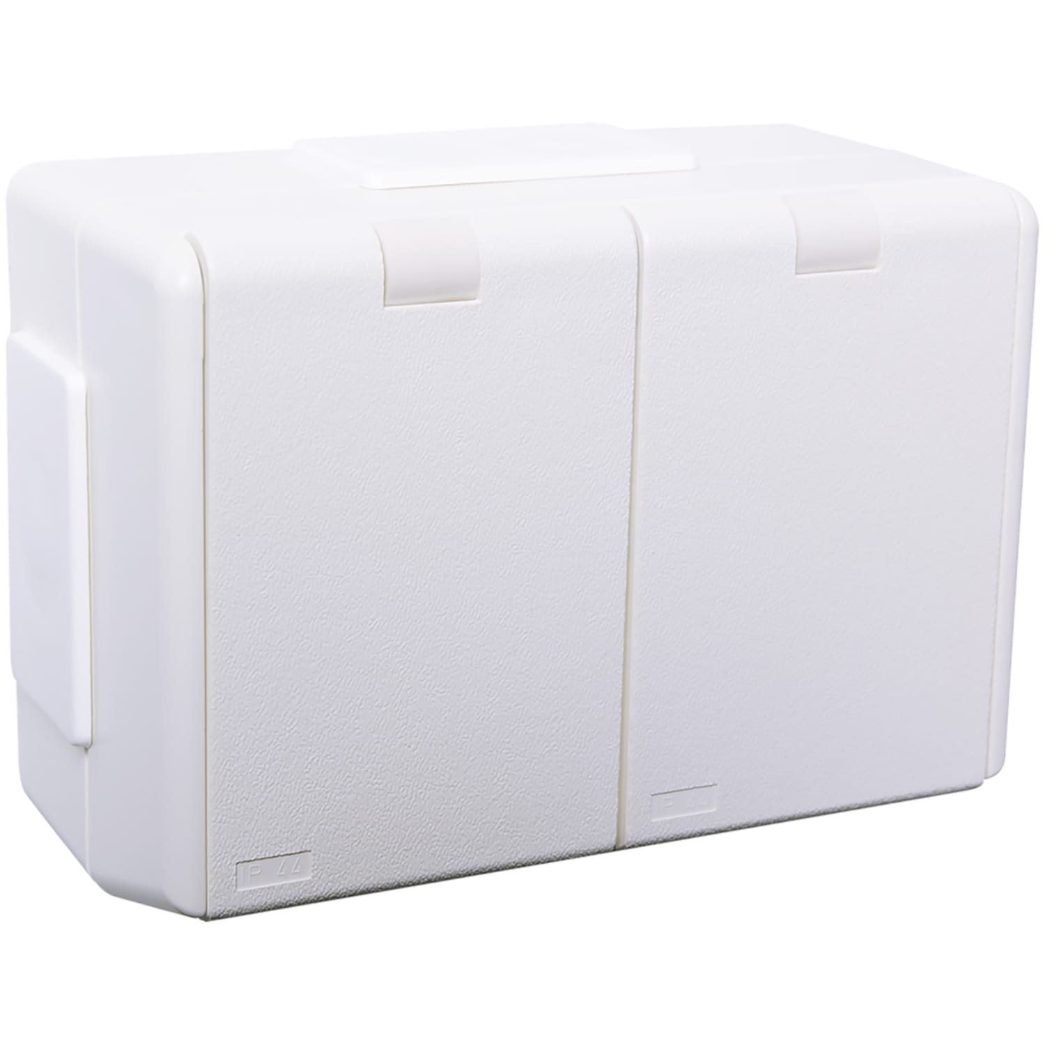 Elko - RS Renhvit dobbel stikkontakt utenpåliggende IP44 for bruk der det er krav om IP44 utstyr