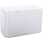 Elko - RS Renhvit dobbel stikkontakt utenpåliggende IP44 for bruk der det er krav om IP44 utstyr