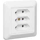 Elko - RS Renhvit Eurpostikkontakt for dobbelisolerte apparater klasse II