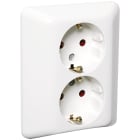 Elko - RS Renhvit innfelt dobbel stikkontakt for innfelt montasje.