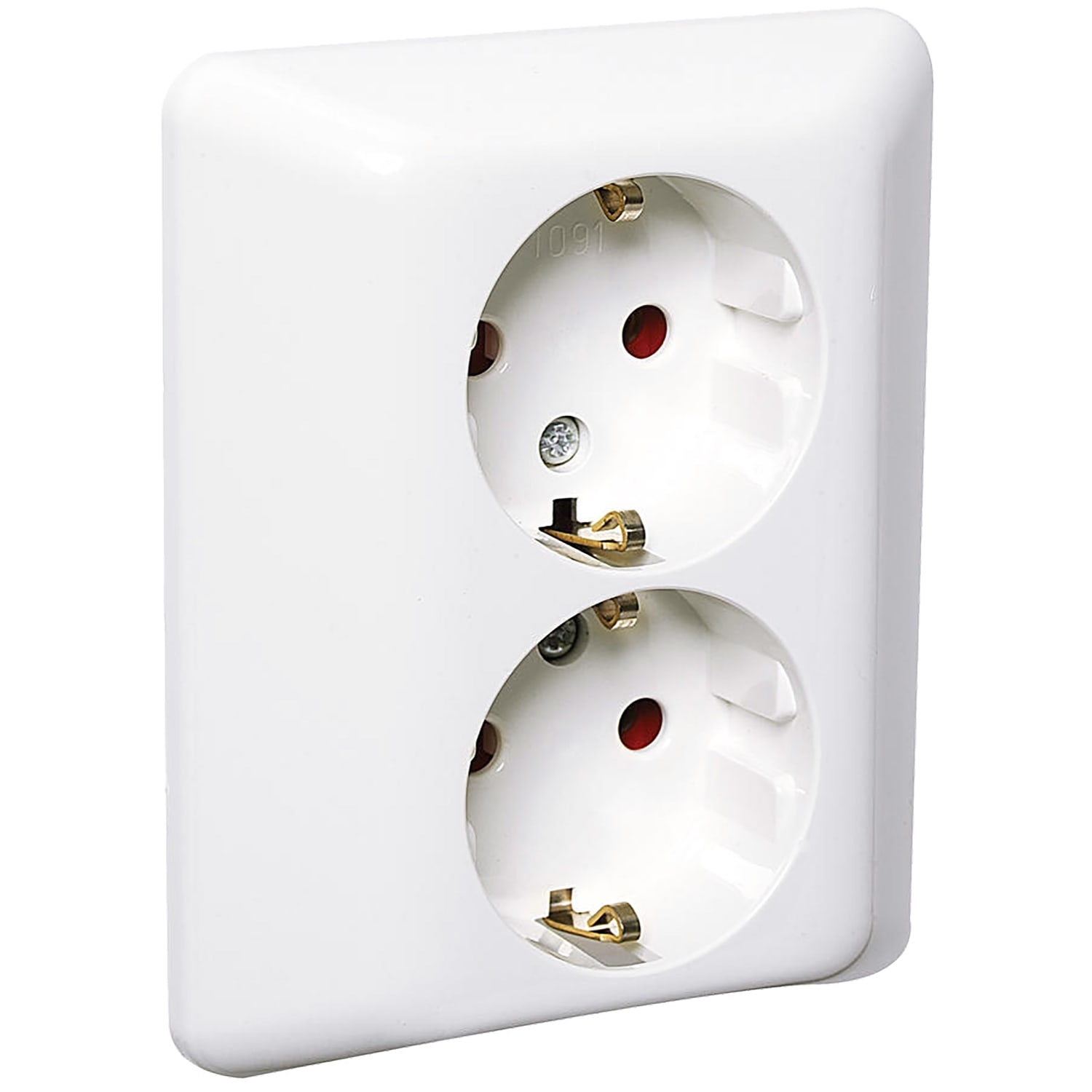 Elko - RS Renhvit dobbel hurtigklemmestikk for effektiv og rask terminering.