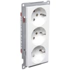 Elko - RS Renhvit treveis stikkontakt for bruk med dobbelramme. Må monteres i dobbelboks.