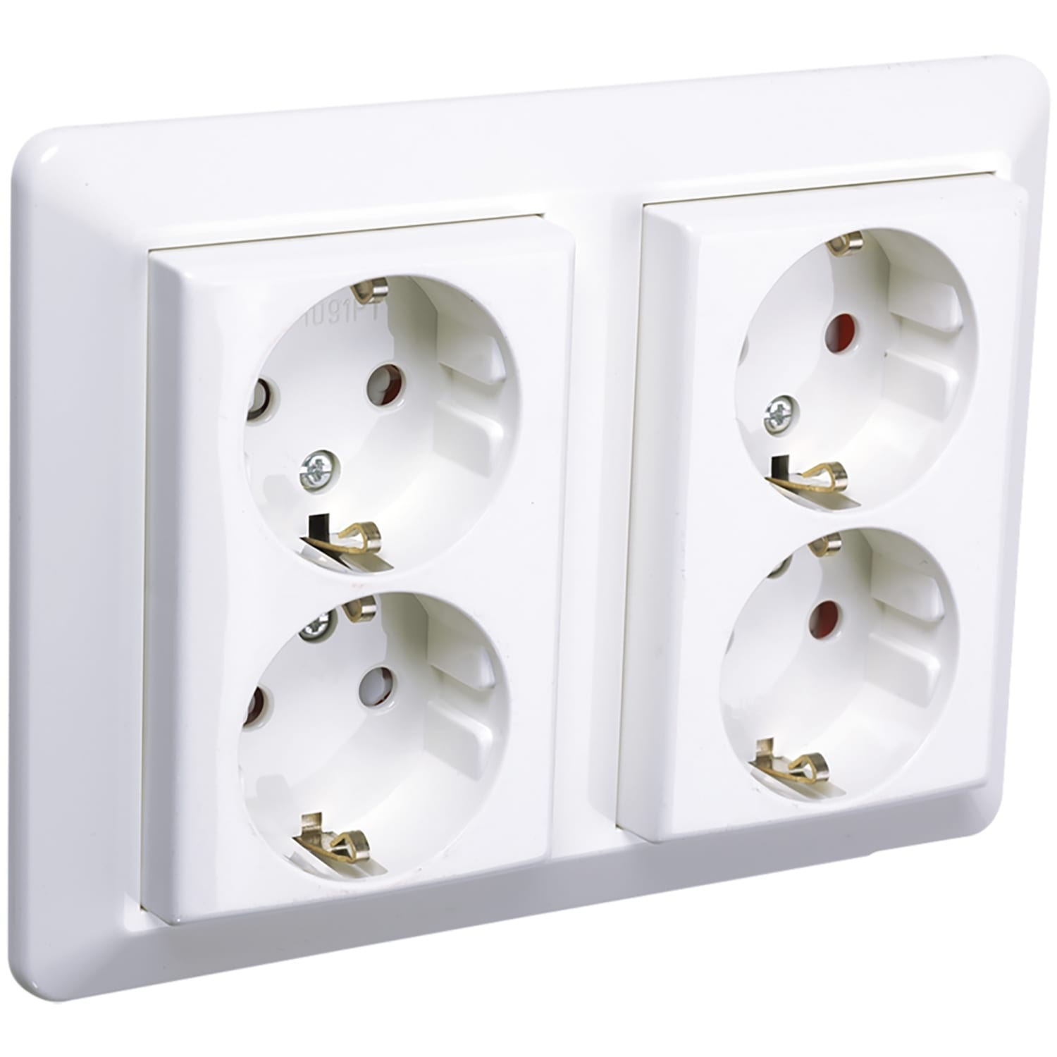 Elko - RS Renhvit fireveis stikkontakt for bruk der det er behov for fler enn doble uttak.