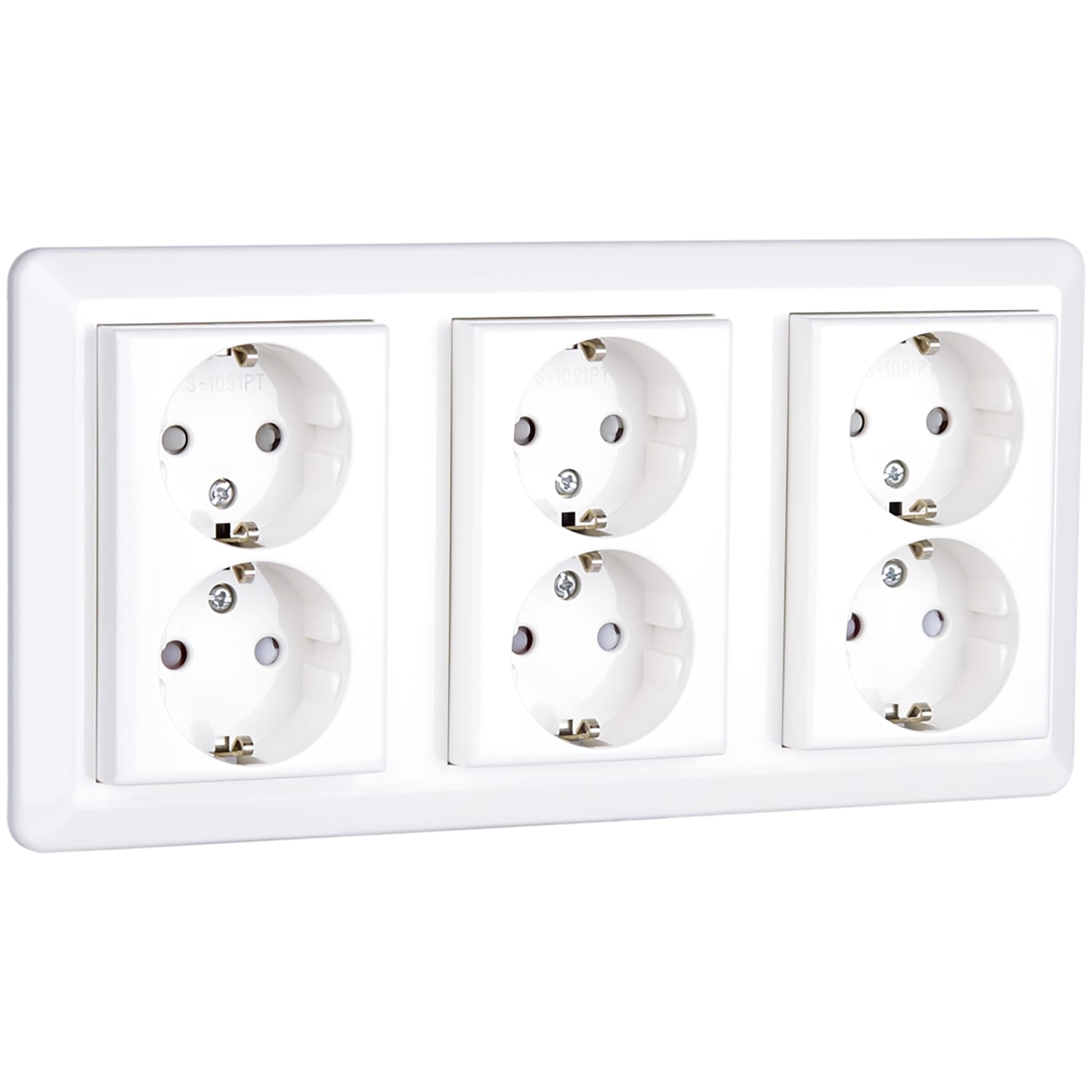 Elko - RS Renhvit seksveis stikkontakt for bruk der det er behov for mange stikkontakter.