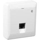 Elko - ELKO RS Nordic modularuttak enkel i kat.6 UTP, LSA terminering, påvegg, renhvit