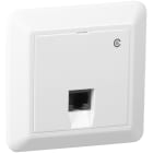 Elko - ELKO RS Nordic modularuttak 1x kat.6 UTP, LSA terminering, for innfelling, renhvit