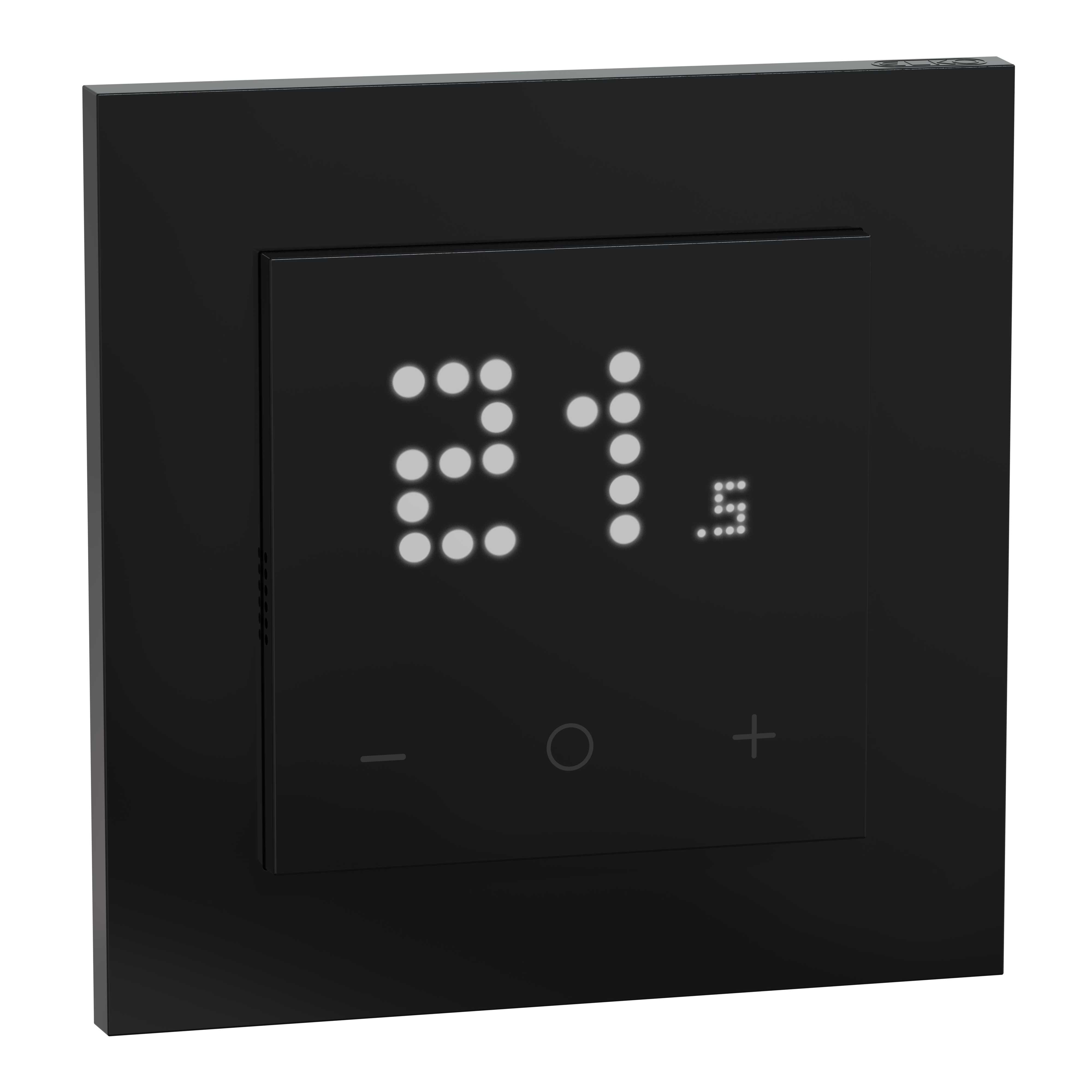 Elko - ELKO SMART - Termostat til vannbåren varme og varmekabler - 16A - Plus Sort - Touch