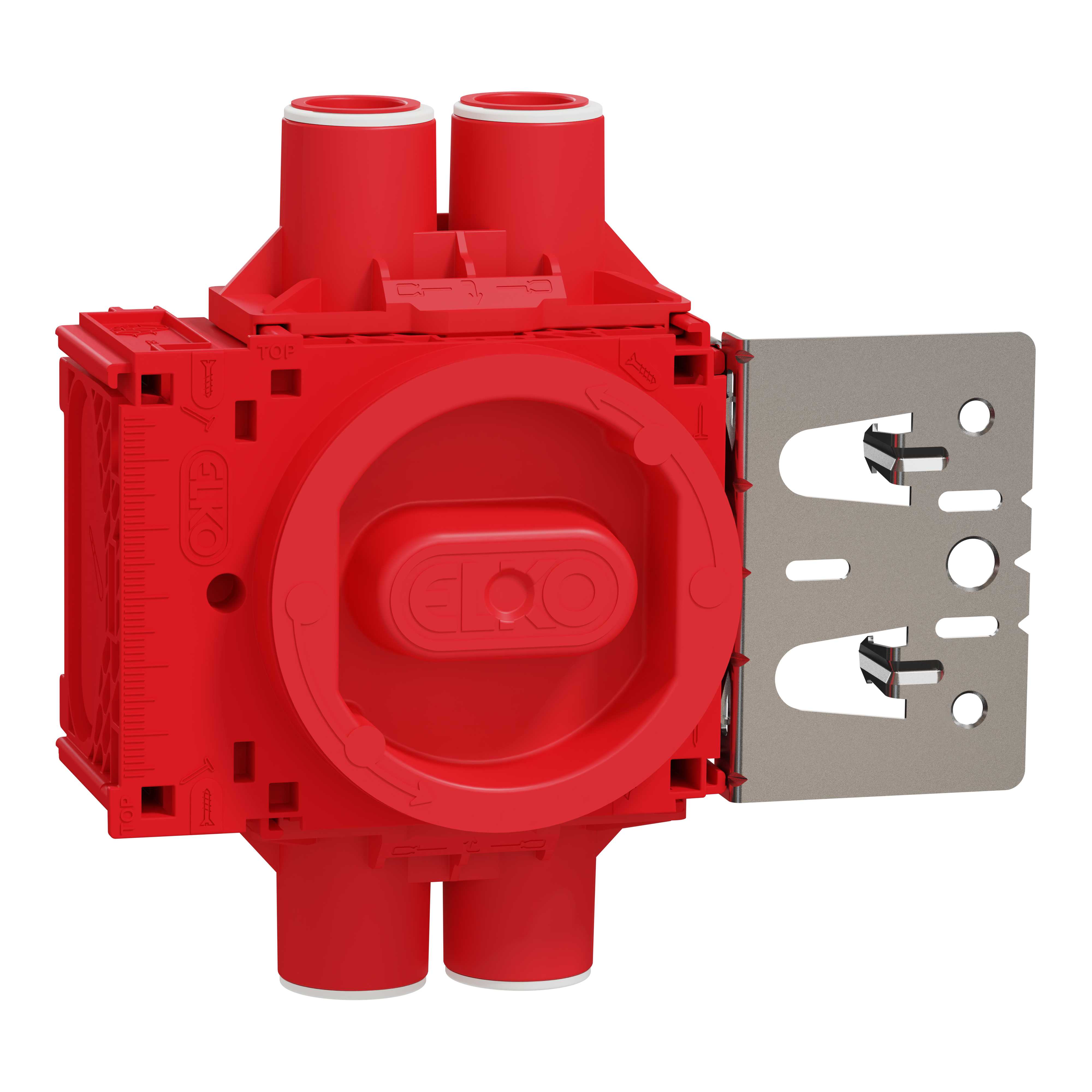 Elko - Flexi+ innfelt boks med 4 løp, med stort koblingsrom. Manuelt justerbar festering 9-24mm