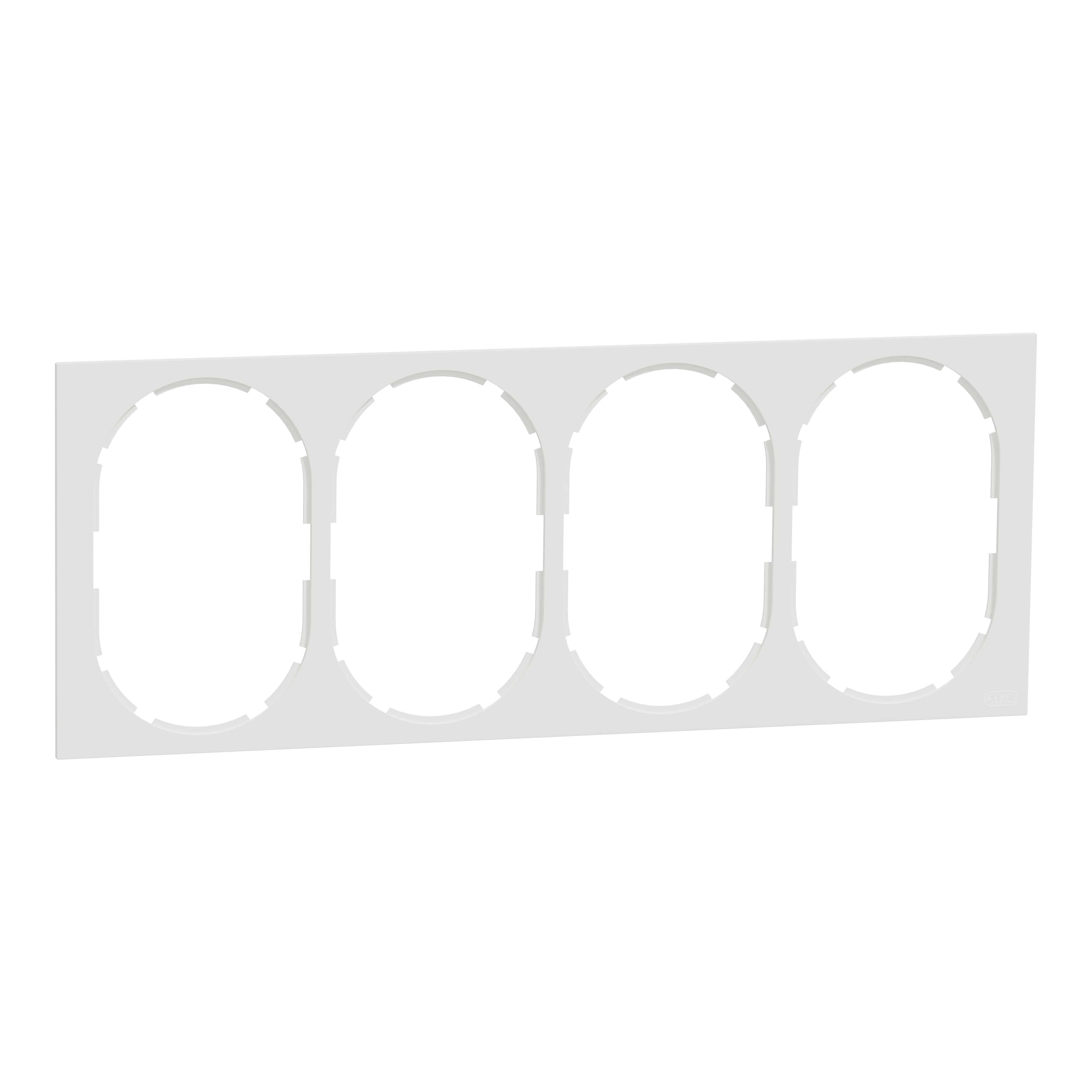 Elko - ELKO One - Ramme 4-hull til stikkontakt renhvit