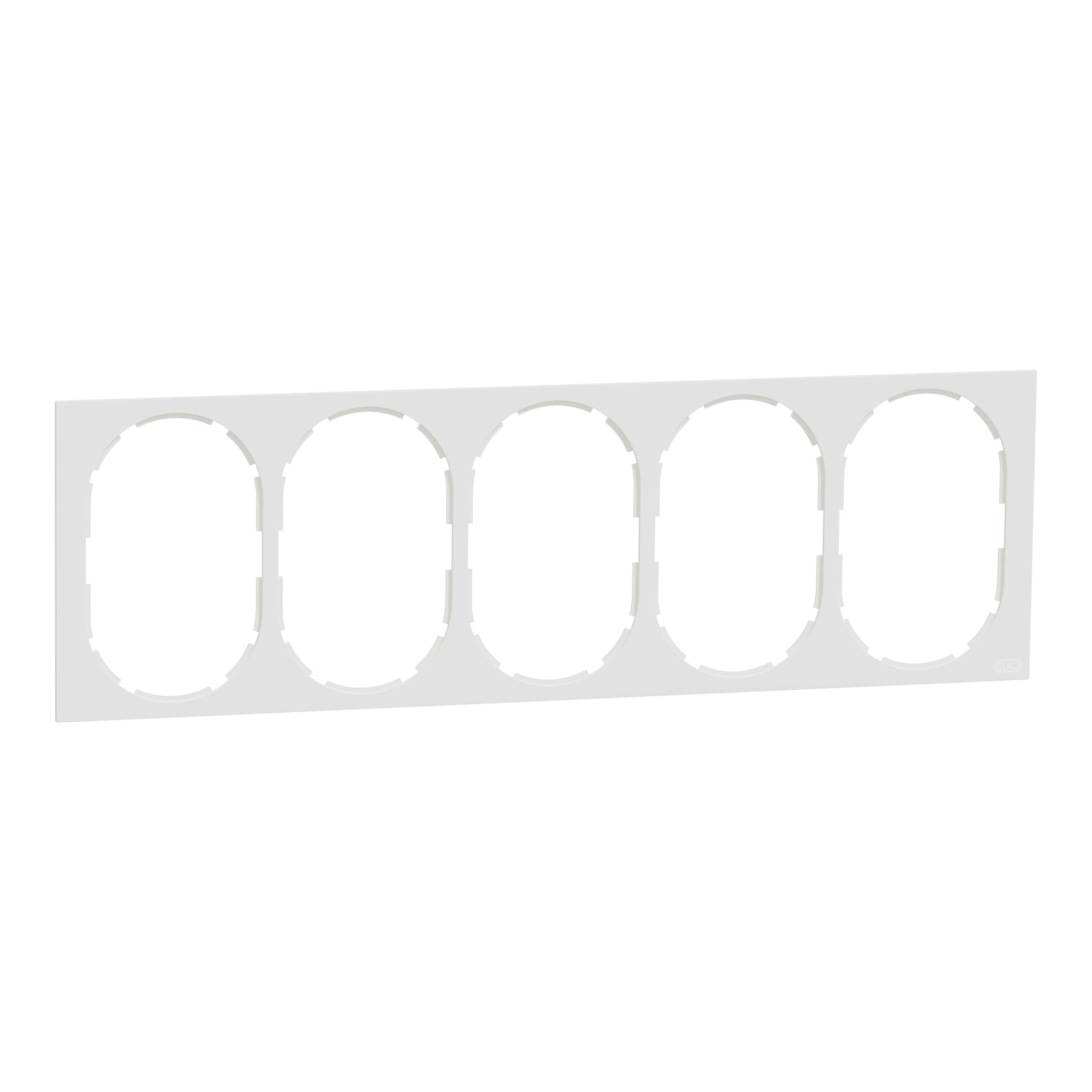 Elko - ELKO One - Ramme 5-hull til stikkontakt renhvit