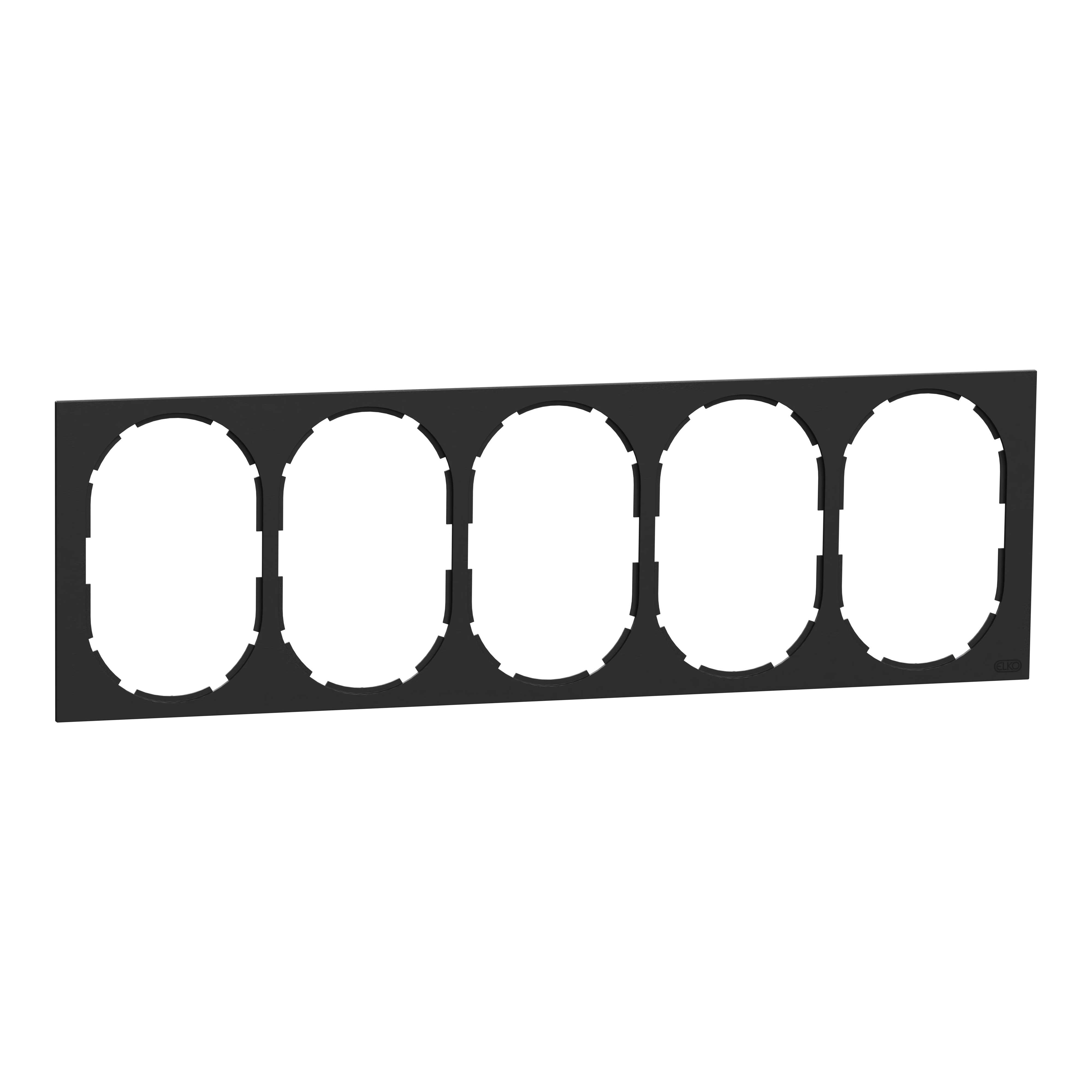 Elko - ELKO One - Ramme 5-hull til stikkontakt sort